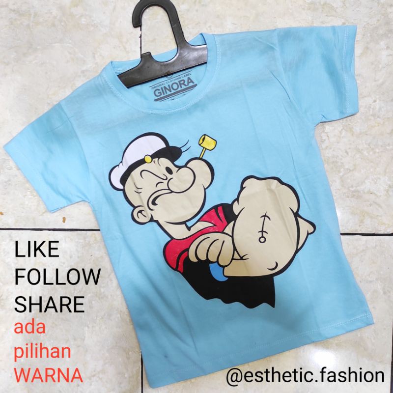 KAOS ANAK LAKI LAKI 5 TAHUN KAOS ANAK LAKI LAKI 7 TAHUN POPEYE BAJU ANAK COWOK