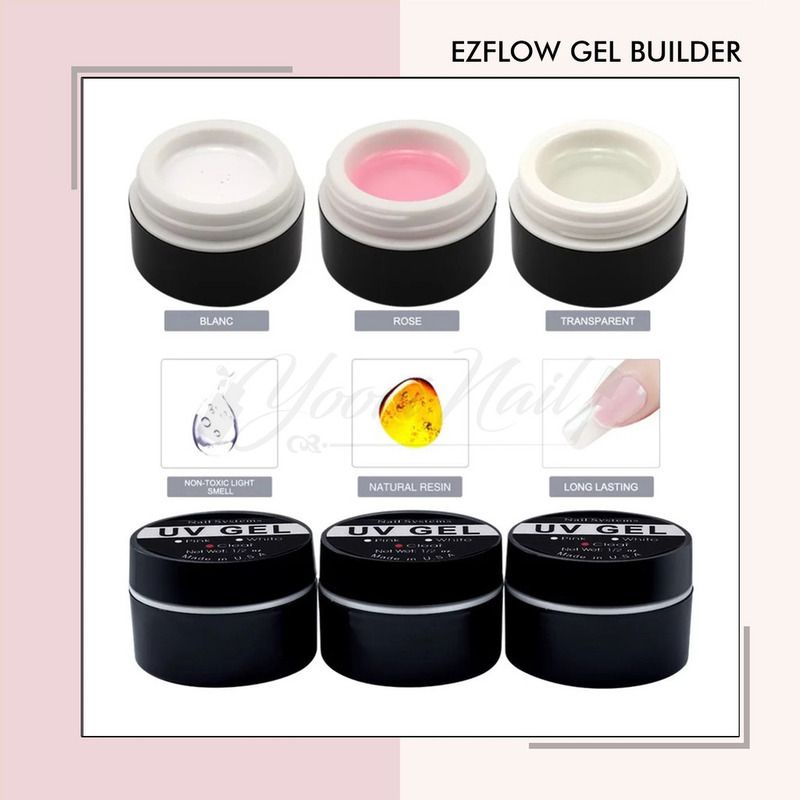 EZFLOW Gel 3 warna uv gel builder gel extension sculpture nail