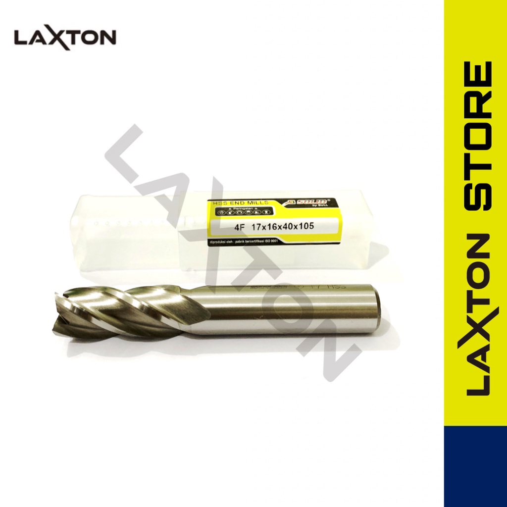 Solid Endmill HSS Mata Bor Frais 4 Flute 17MM
