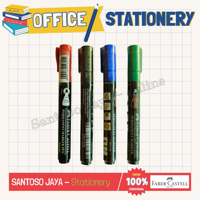 

Spidol Permanen FABER CASTELL - Permanent Marker FABER-CASTELL