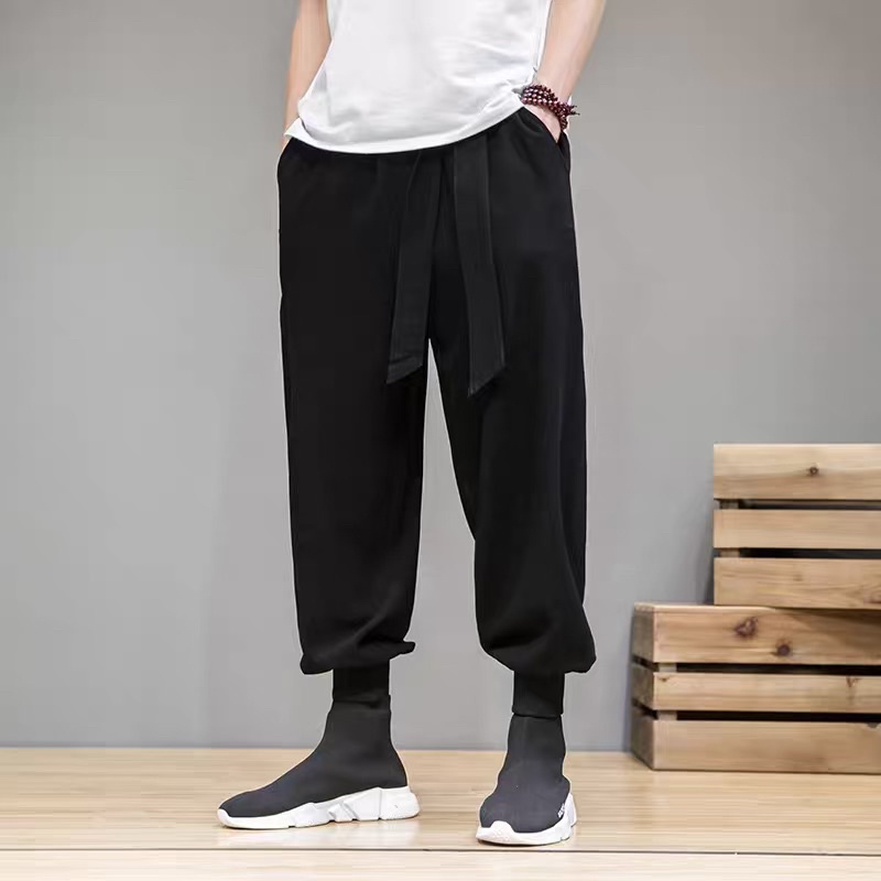 CELANA HAREM JOGGER LINEN IMPORT PRIA JEPANG HARAJUKU BIG SIZE M-5XL JY17 ORIGINAL