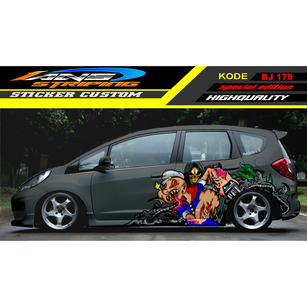 STICKER HONDA JAZZ POPEY / STICKER HONDA JAZZ / STICKER DECAL MOBIL JAZZ / DECAL STICKER MOBIL HONDA