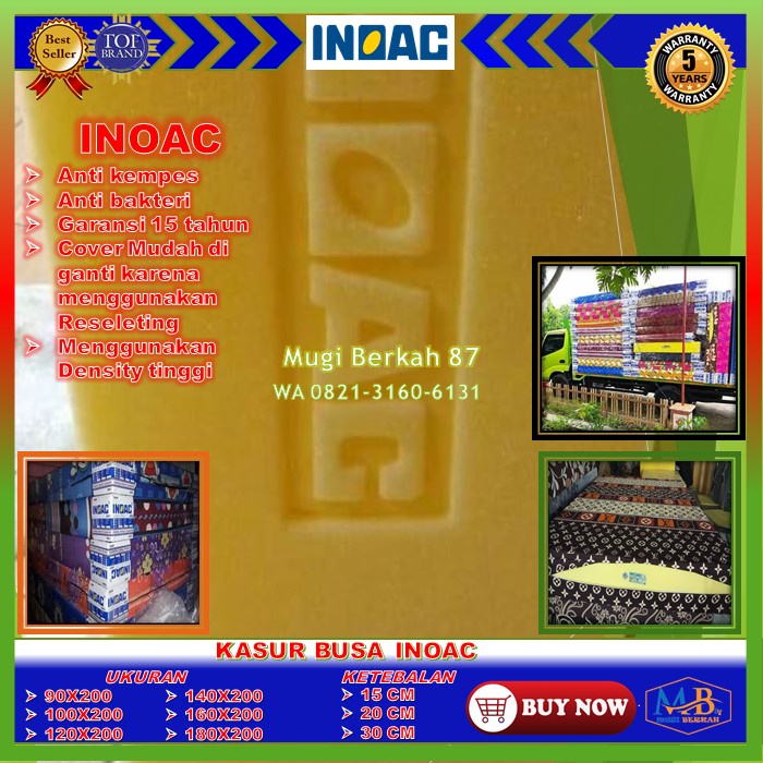 Kasur Busa Inoac Foam 200x120x30