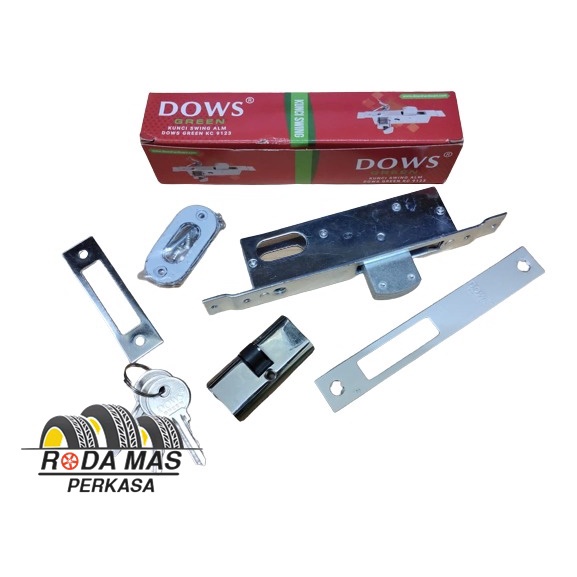 Body Kunci Pintu Dorong Sliding Swing Aluminium Brilon KC9123 Lockcase RMP