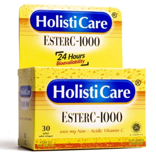 HOLISTICARE ESTER C 1000 Botol - Vitamin C 1000 MG Aman Untuk Lambung Holisti Care