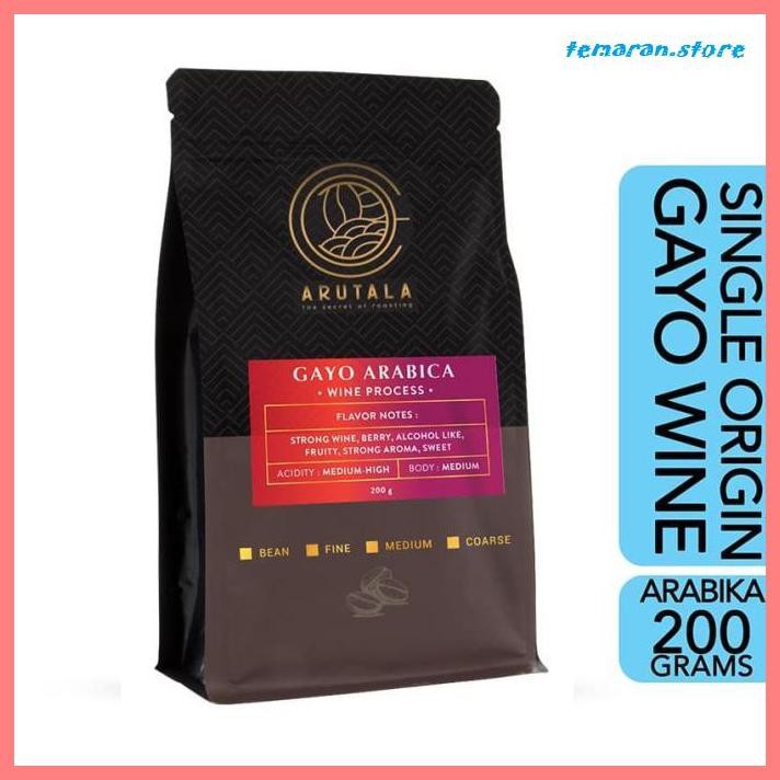 

Kopi- ARUTALA Kopi Arabika Gayo Wine 200 gram - Biji -Biji-Kopi.