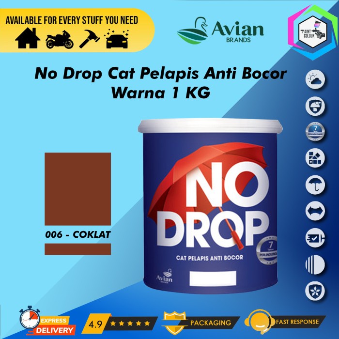 NO DROP Cat Pelapis Anti Bocor 1kg - 006 Coklat