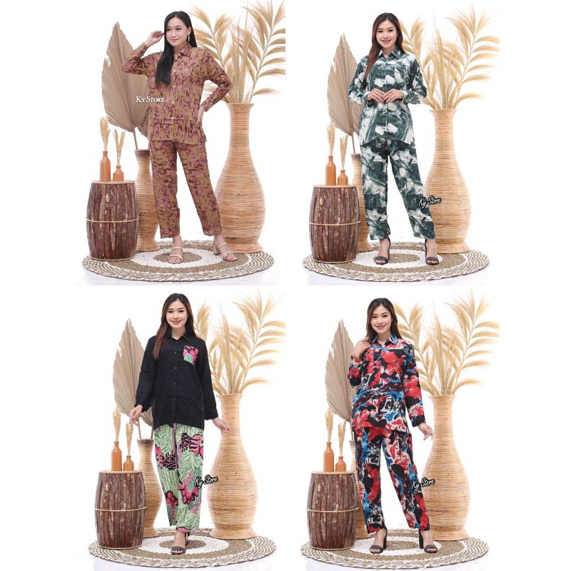 SETELAN MURAH TIE DYE / SETCEL TIE DYE/SETCEL RAYON/WanitaDewasa/Baju Fashion /BajuTidur/BatikAurora