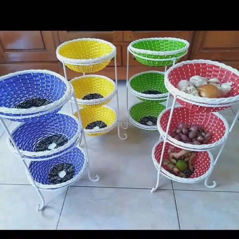 Rak Bumbu Rotan Sintetis 3 Susun