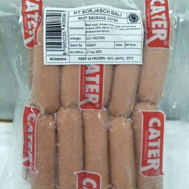

Sosis Cater (ayam/sapi) 500gr isi 20-24pcs