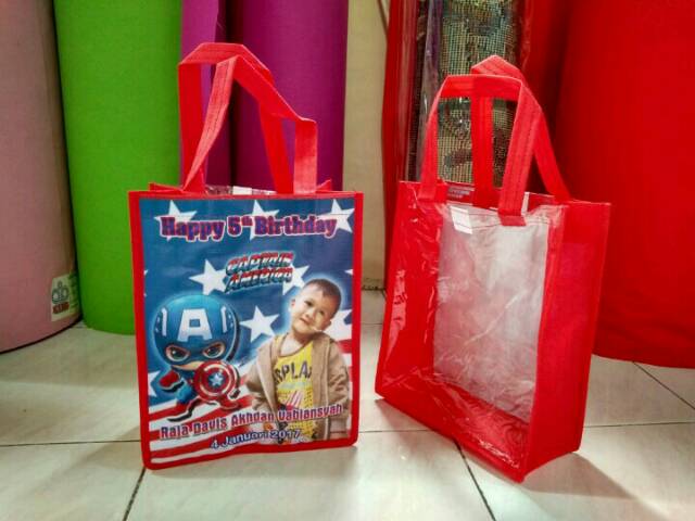 

tas souvenir ultah kombinasi mika custom FREE DESIGN
