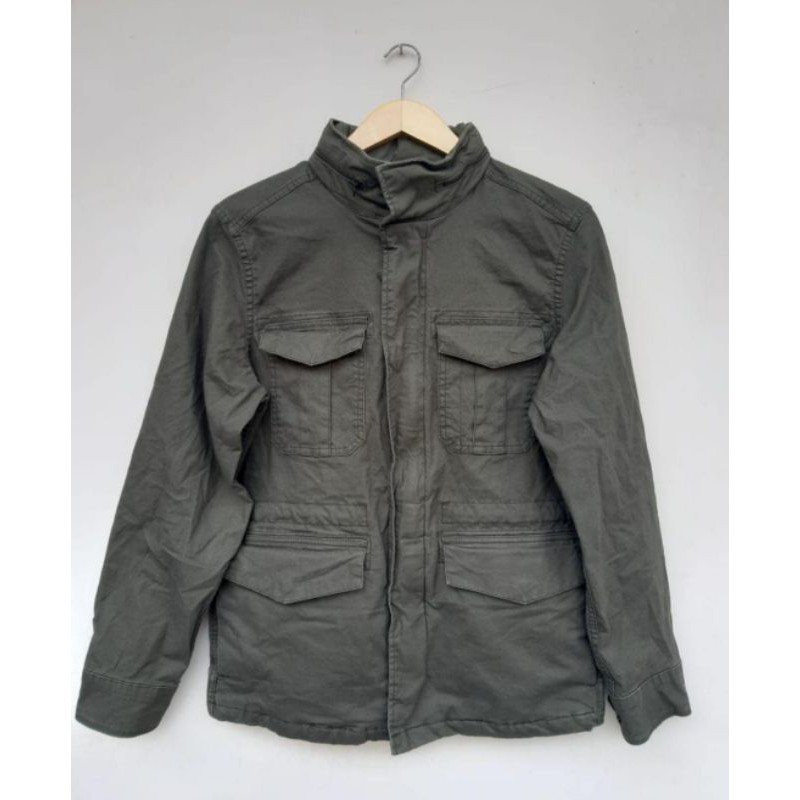 Jaket Parka Old Navy Military Hidden Hood Original Jacket