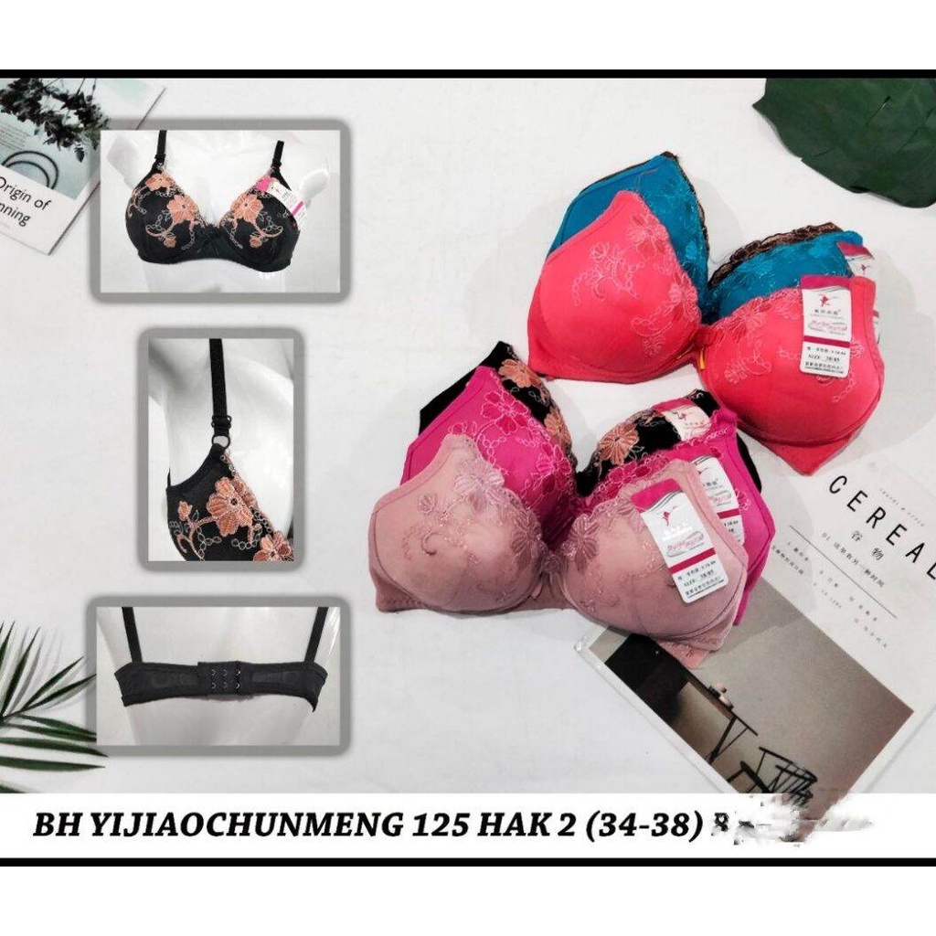 BRA BH FASHION BORDIR KAIT 2 BUSA TANPA KAWAT PREMIUM BRA