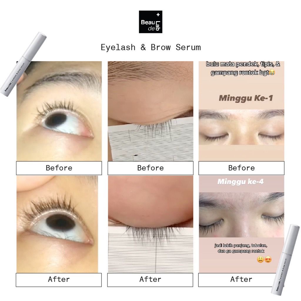 Beaudelab Eyelash&amp;Brow Serum Bulu Mata Penumbuh Alis &amp; Blu Mata