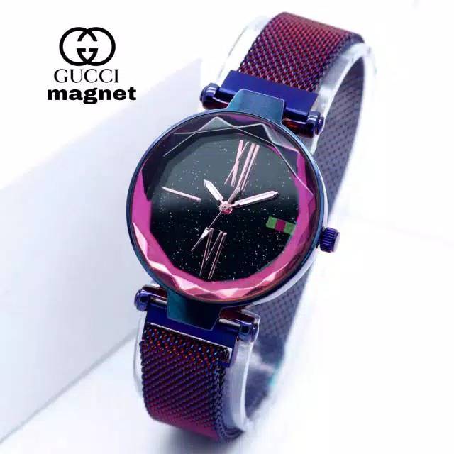 Ready Stok  jam Tangan Wanita Anti Air Magnetik G02 Strap Pasir / Ready 8 Warna