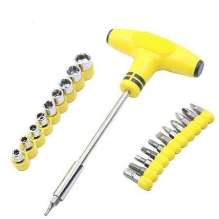 (C007) Obeng dan Kunci T Star Set 24 Piece Screwdriver Alat Tukang