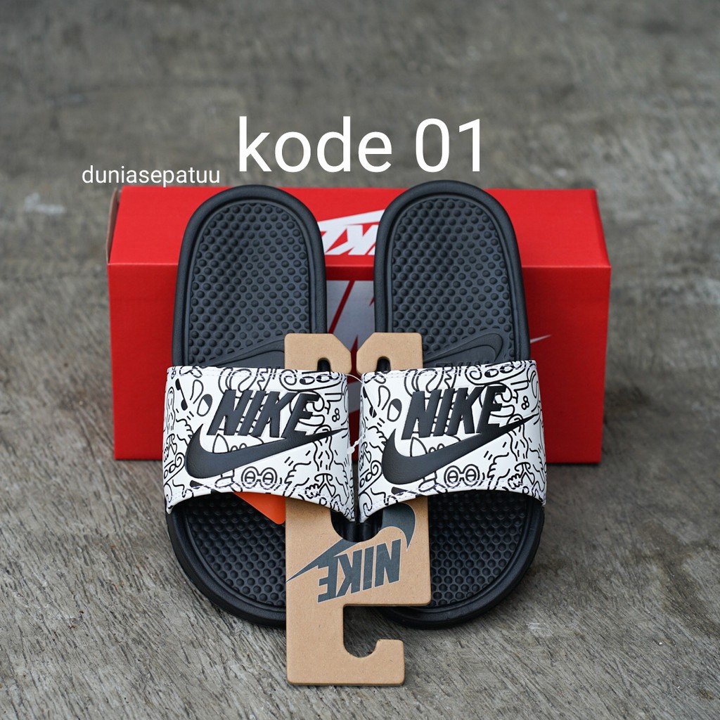 SANDAL Pria Nike Benassi Sendal Slop Grade ORI-2