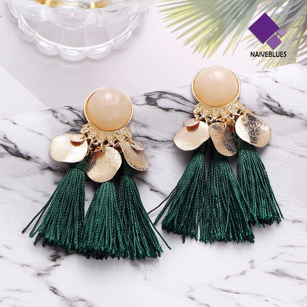 Anting Rumbai Menjuntai Gaya Bohemian Untuk Wanita