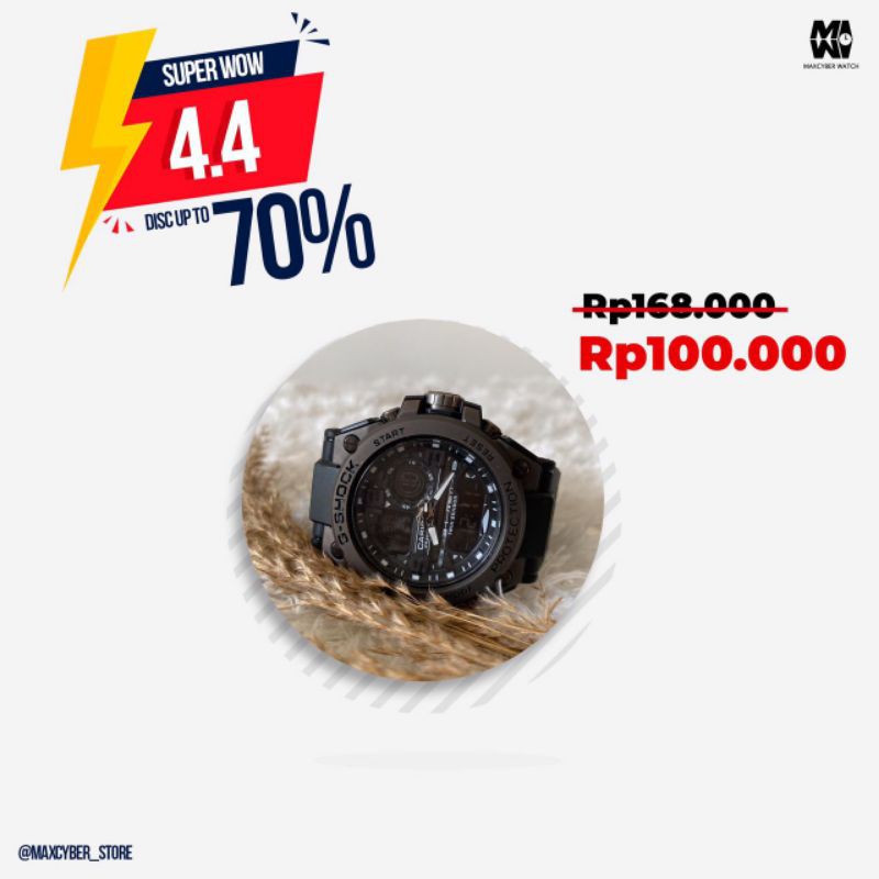 JAM TANGAN GSHOCK RUBBER DUAL TIME ANALOG DIGITAL MURAH