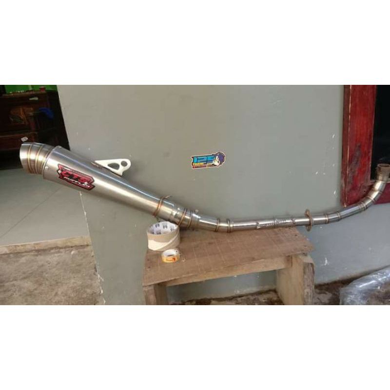 KNALPOT RACING JTS JIGSAW LEHER CACING ALL MOTOR BEBEK