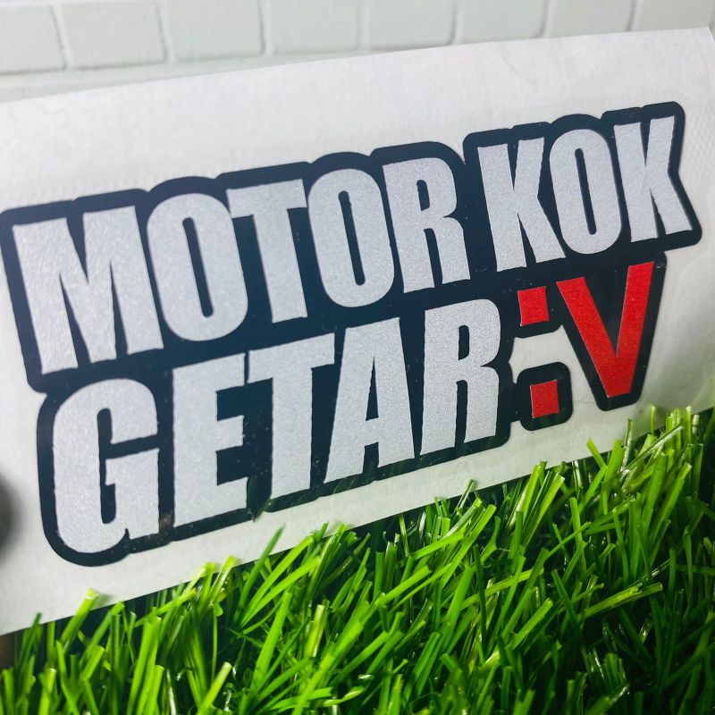 Stiker kata kata motor kok getar cuting sticker bukan printing