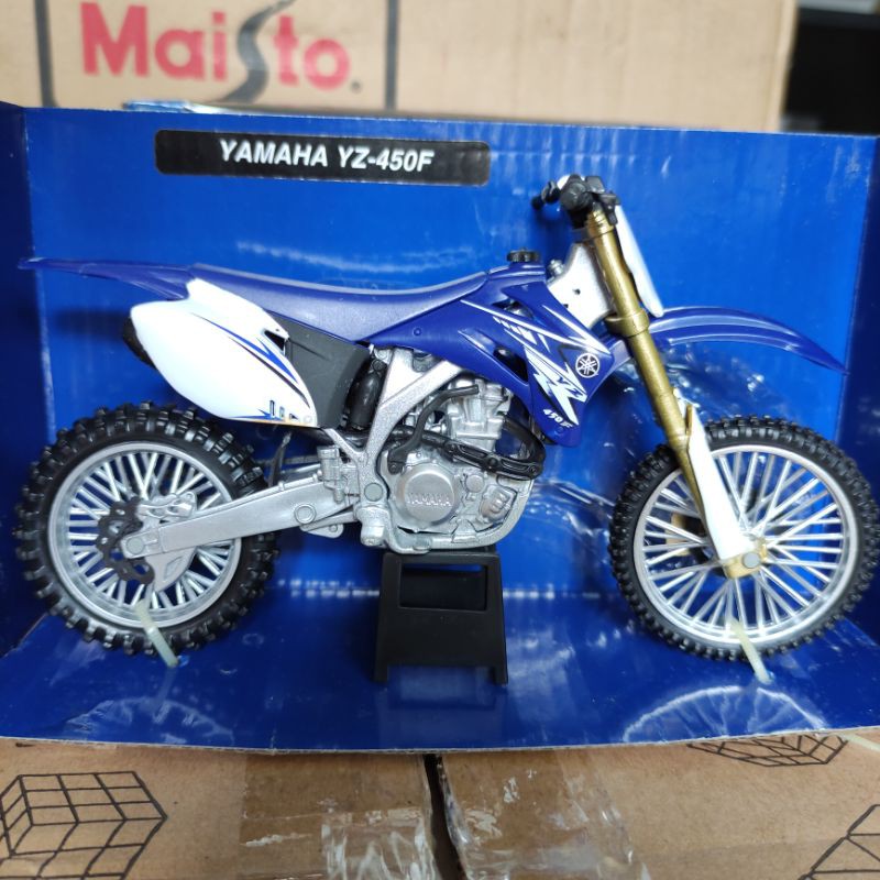 Diecast Miniatur Motor Cross Trail YAMAHA YZ450F Mainan motor Anak murah