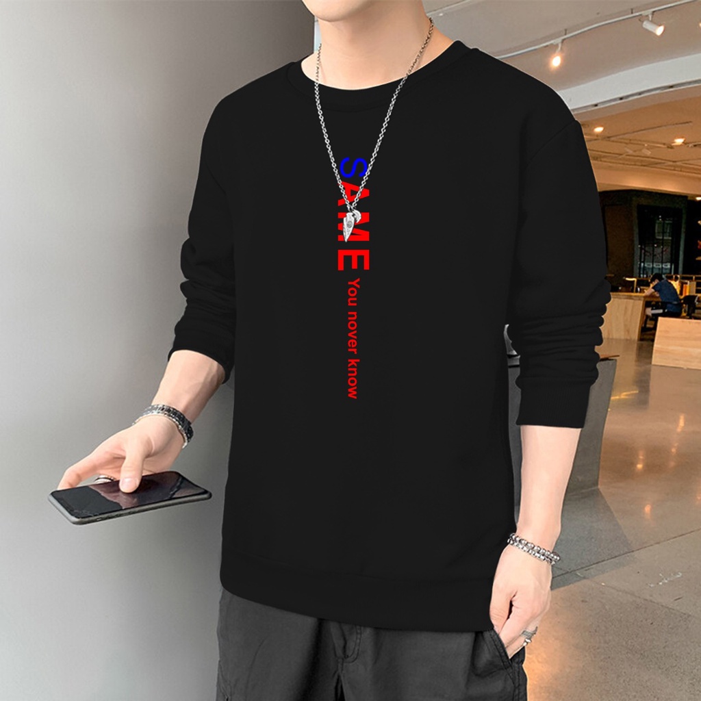 Baju Pria SAME Lengan Panjang - Kaos Pria - Atasan Pria - Baju Distro-BAJU TREN 2021-BISA COD