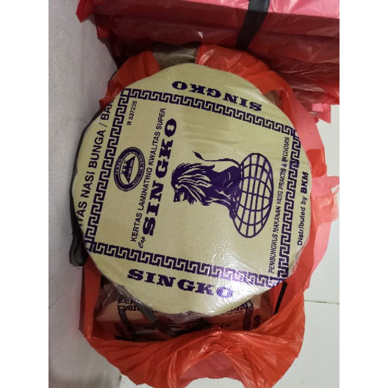 Kertas nasi bunga bundar sedang - +100