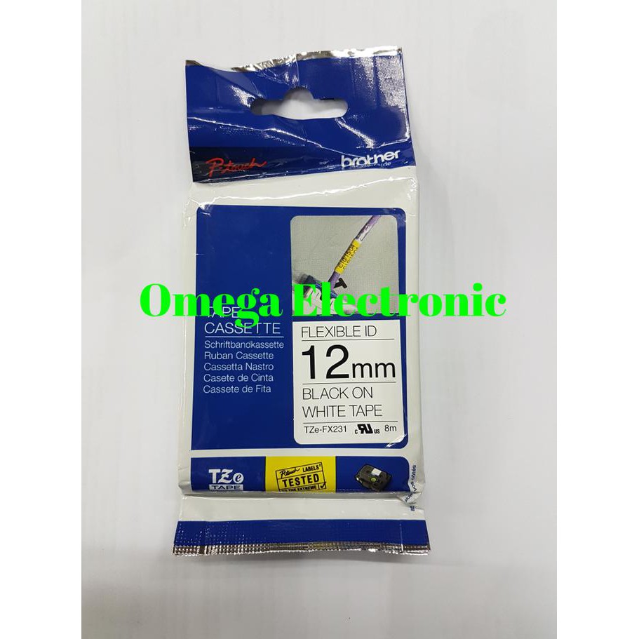 

Brother Label Tape Tze Fx 231 631 Flexible Id 12Mm White Yellow Putih
