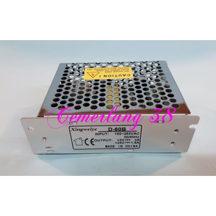 PD D60B Switching Power Supply Double / Dual Output +5V 3A +24V 1.8A