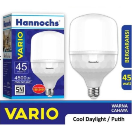 Hannochs Lampu LED / Bohlam LED VARIO 45 watt / 45W Cahaya Putih