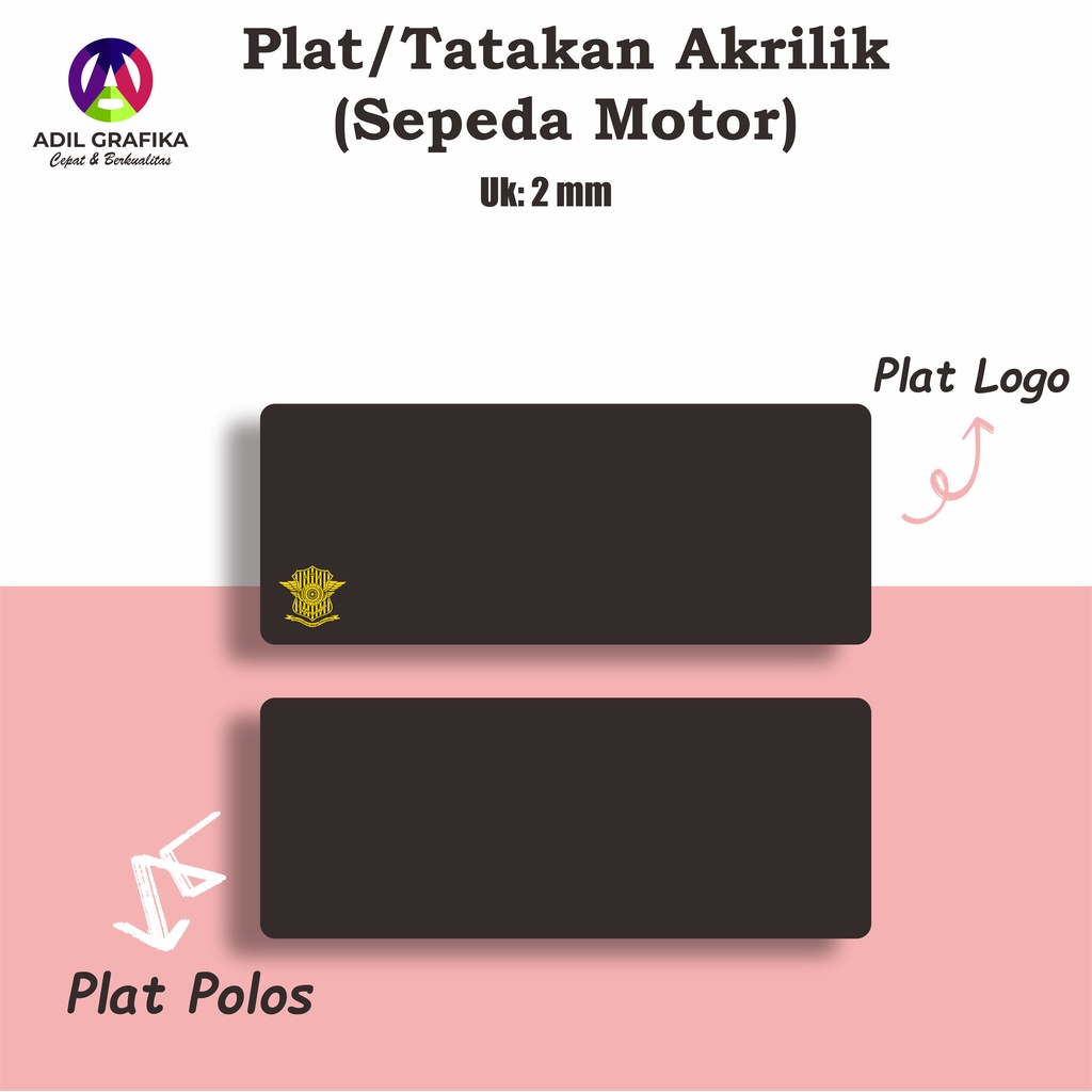 Plat/Tatakan Akrilik Sepeda Motor