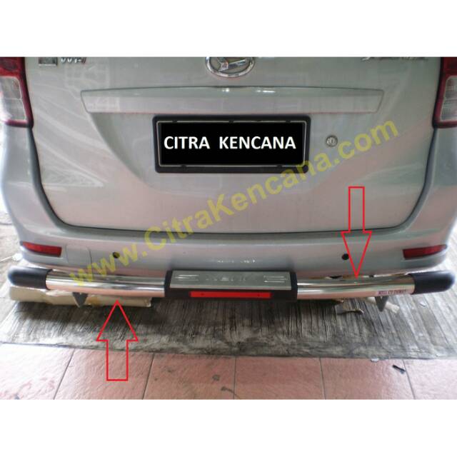 Pengaman belakang avanza bumper belakang avanza tanduk belakanh avanza with lampu reflektor