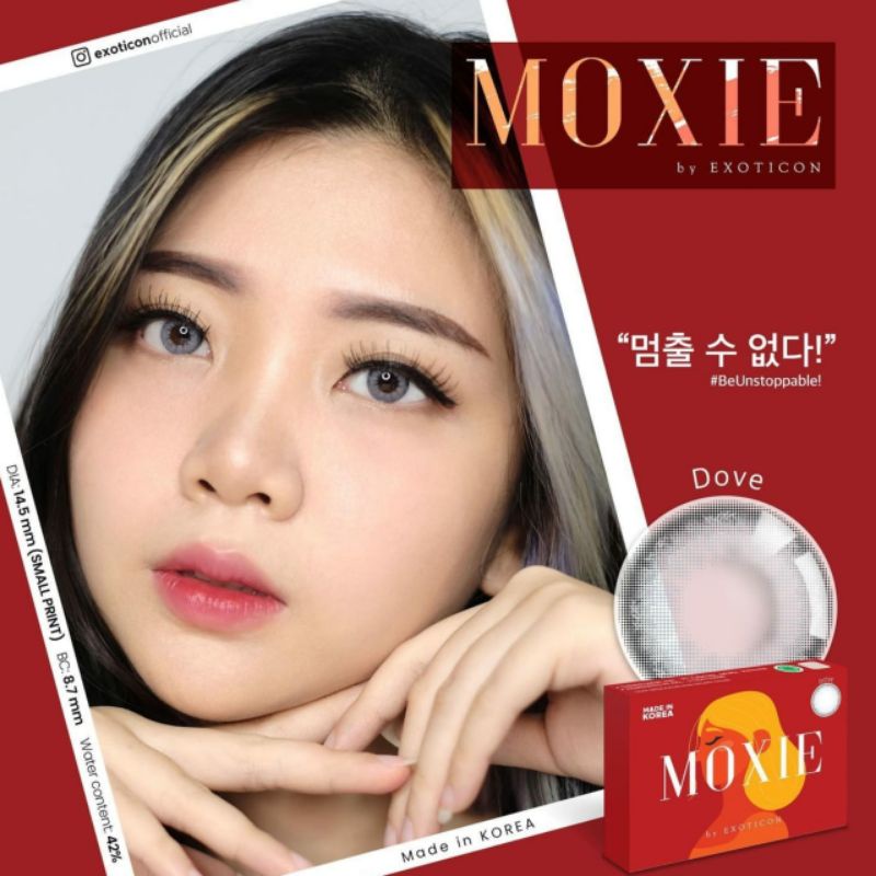 Softlens X2 MOXIE 14.5 MM by Exoticon warna DOVE NORMAL Soflen MOXIE 14.5MM Normal by Exoticon Softlen Soflens Warna