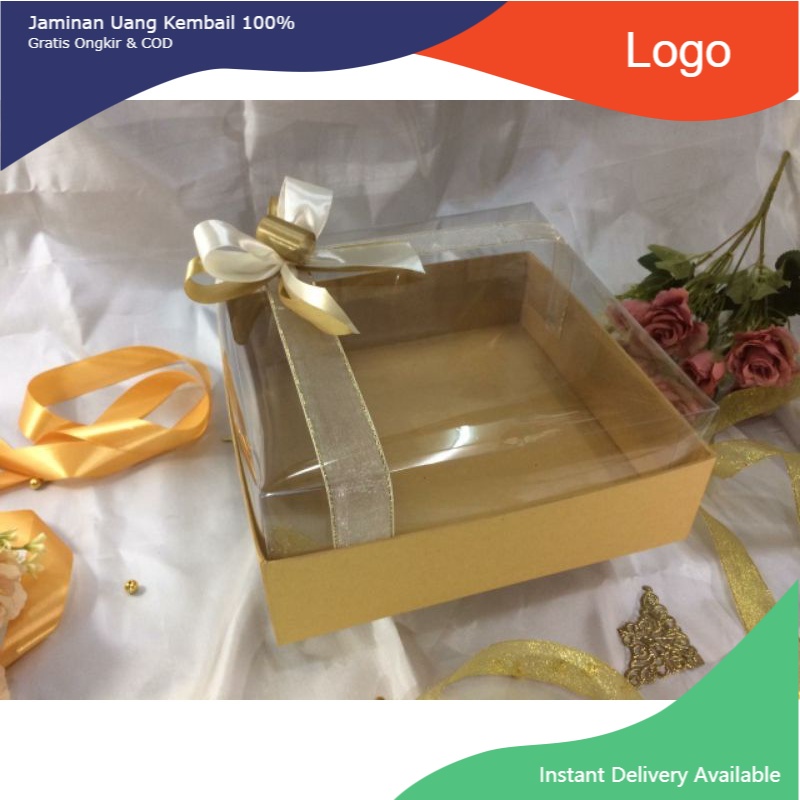 

kotak kado - kotak kue - box mika box 30x30x6x8