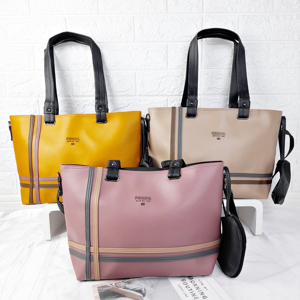 Tas Tote Selempang Bahu Tenteng Shoulder Bag Wanita Polos Leather Kulit Sintetis KT079 KT080 KT081 KT082