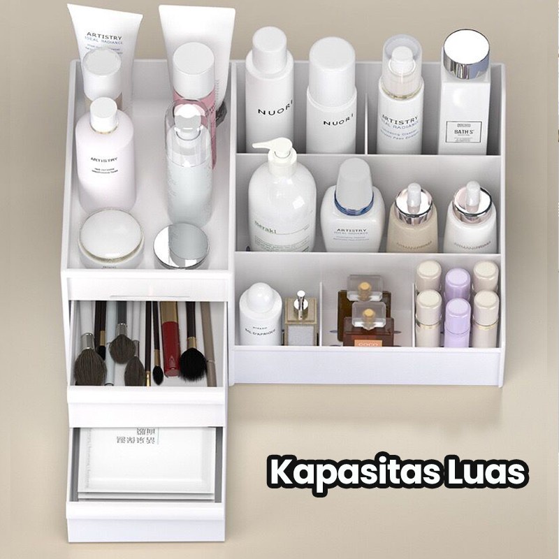 MurmerOfficial Rak Kosmetik / Cosmetic Storage Drawer / Kotak Penyimpanan Makeup Organizer / Rak Kosmetik R562