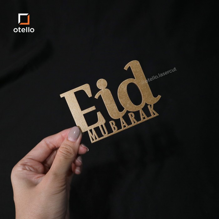 Hampers Tag Tulisan Idul Fitri | Hang Tag Kayu Hiasan Label Lebaran Eid Mubarak Ramadhan Gantungan