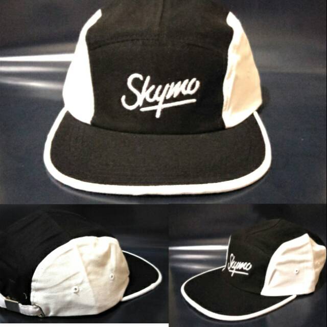 Topi 5 panel SKYMO kombinasi cotton original