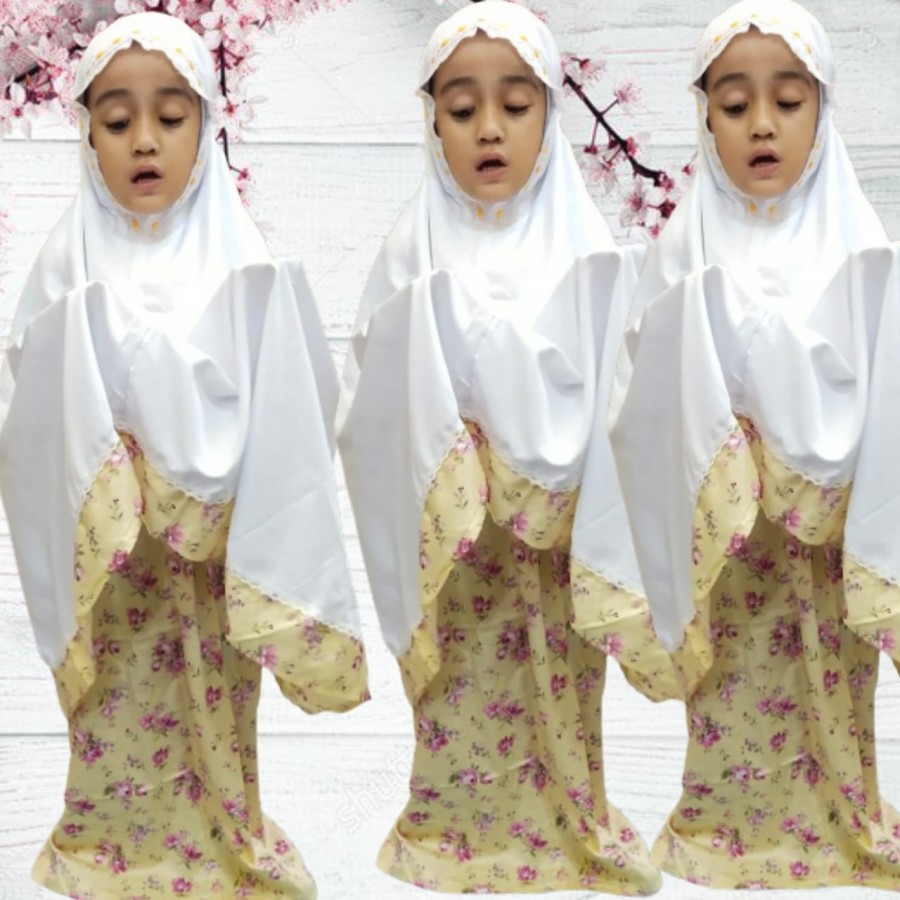 Mukena Santri Remple Batik Anak Katun/Harga Grosir/Best Seller/Bisa COD