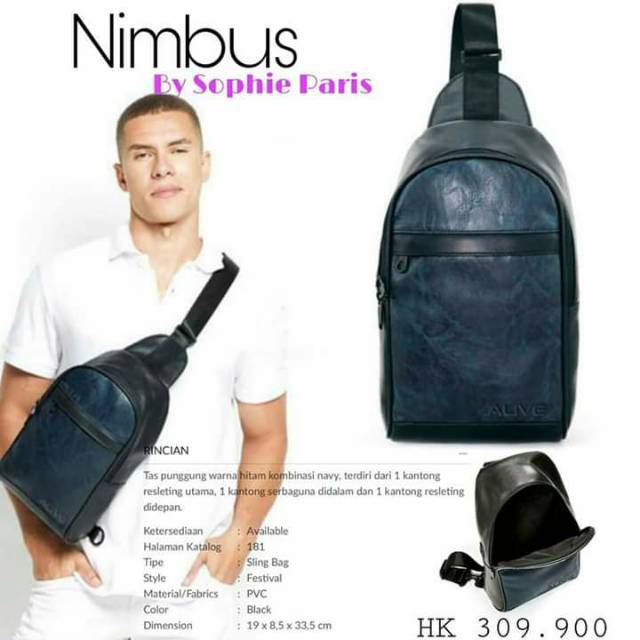 TAS COWOK NIMBUS SOPHIE PARIS PROMO