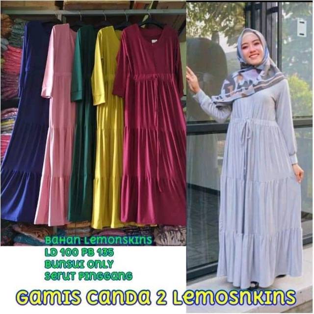 Gamis Jersey susun