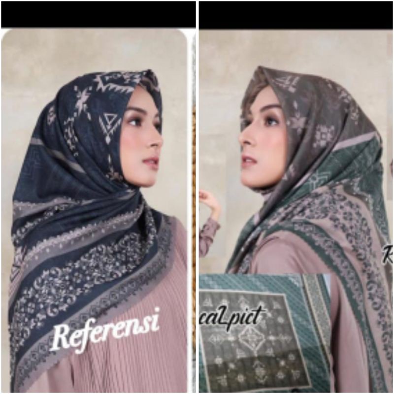 HIJAB SEGIEMPAT VOAL MOTIF MINARA KEYZ HIJAB KH0023