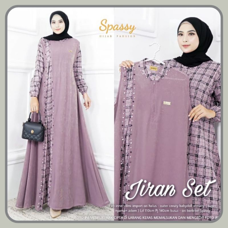OFFICIAL STORE - JIRAN SET BY SPASSY HIJAB ORIGINAL - GAMIS SPASSY TERBARU - GAMIS MAXY LD 110cm