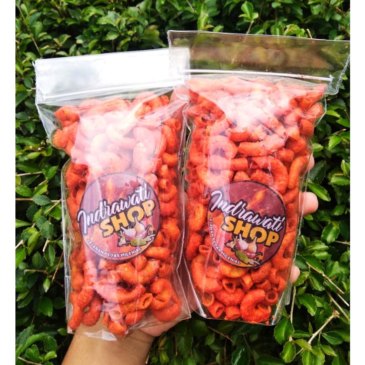 

Makaroni pedas , Makaroni Bantet Pedas Berat (100gr)