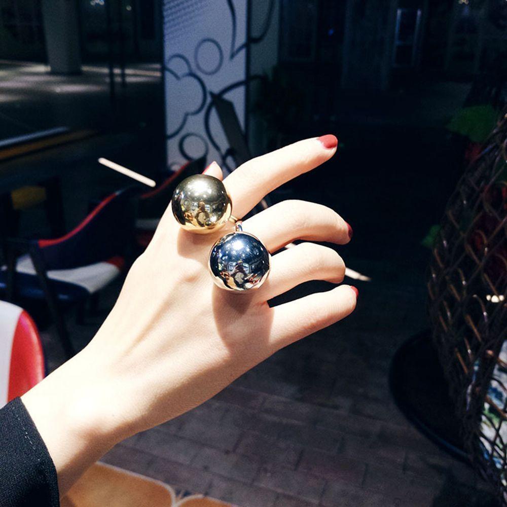 Cincin Warna Emas Dan Silver Dapat Disesuaikan Untuk Wanita