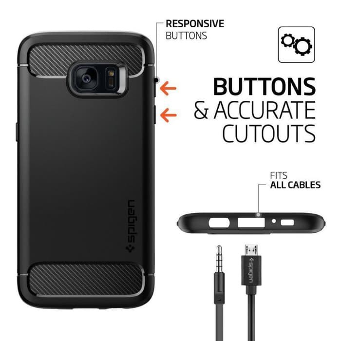 Lucu Spigen Rugged Armor Case Casing Samsung S7 Edge Sale