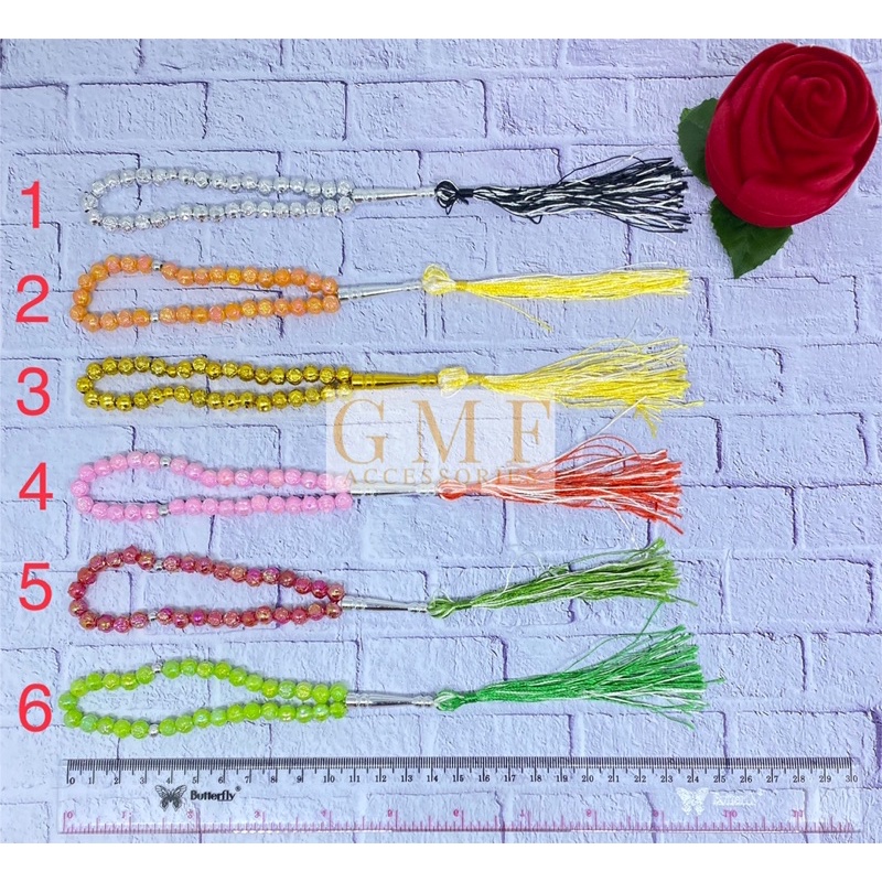 Tasbih Mote Warna-Warni Bunga 99 Butir Souvenir Oleh-Oleh Haji Umroh