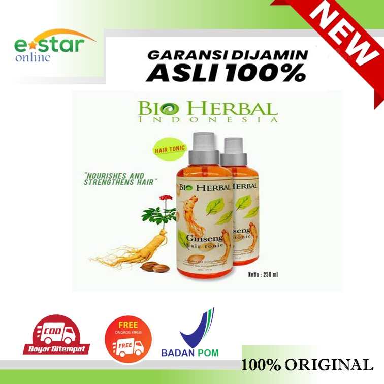 PENUMBUH RAMBUT BOTAK DAN RONTOK BIO HERBAL GINSENG PAKET SHAMPO N HAIR TONIC SHAMPO PENUMBUH RAMBUT