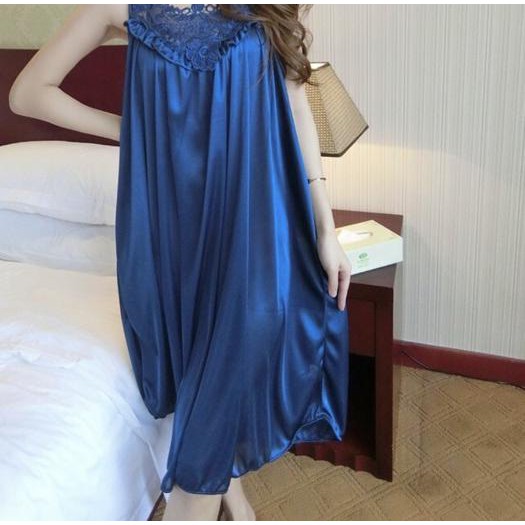 Daster Jumbo Satin Brukat Atas Import Woman